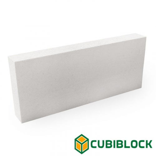 Егорьевские пеноблоки CubiBlock перегородочные 625х75х250, D600