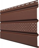 Виниловый софит Grand Line Classic Standart частично перфорированный шоколадный
