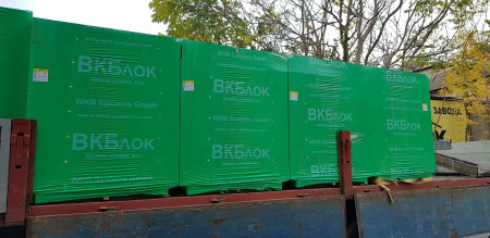 Газобетонные блоки ВКБлок D500 625x100x250 перегородочные
